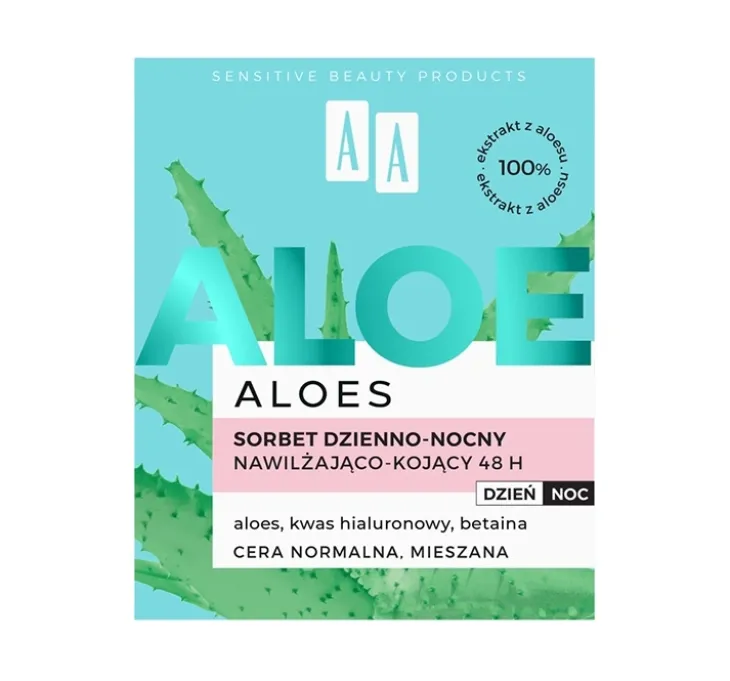 AA Aloes nawilżająco-kojący sorbet dzienno-nocny 50 ml