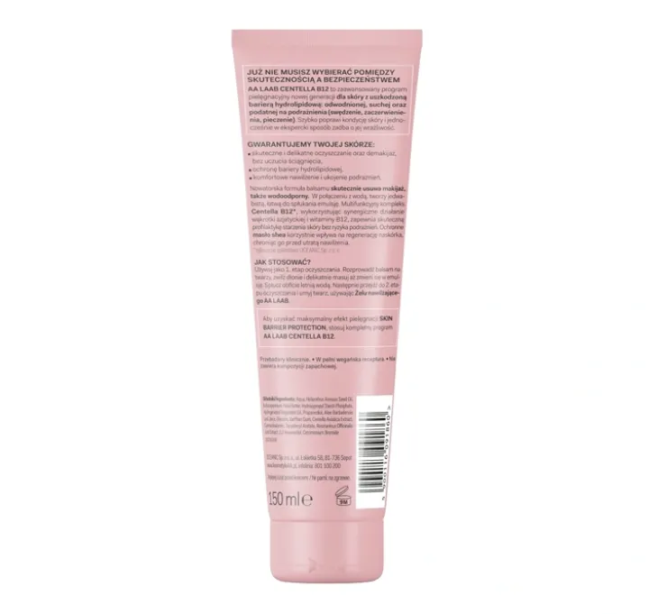AA LAAB 100% Centella B12 emolientowy balsam do demakijażu 150 ml