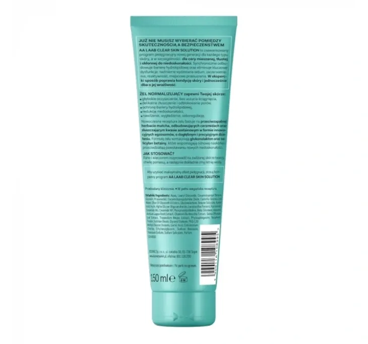 AA LAAB Clear Skin Solution normalizujący żel do mycia twarzy 150 ml