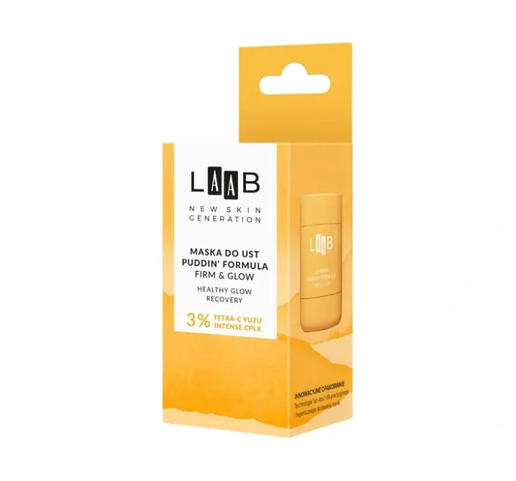 AA LAAB Tetra-C Yuzu Puddin' Formula Firm&Glow maska do ust 15 g