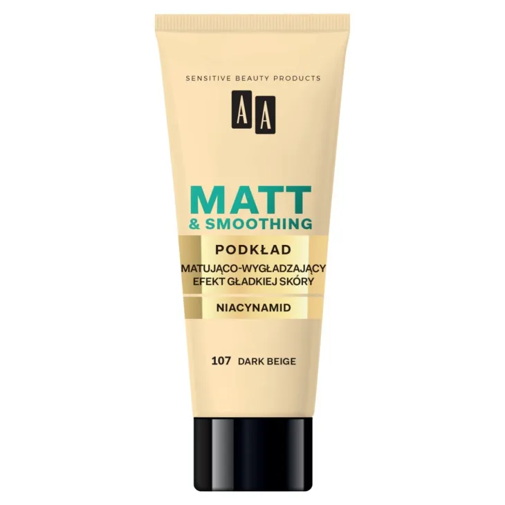 AA Matt&Smoothing matująco-wygładzający podkład do twarzy 107 Dark Beige 30 ml