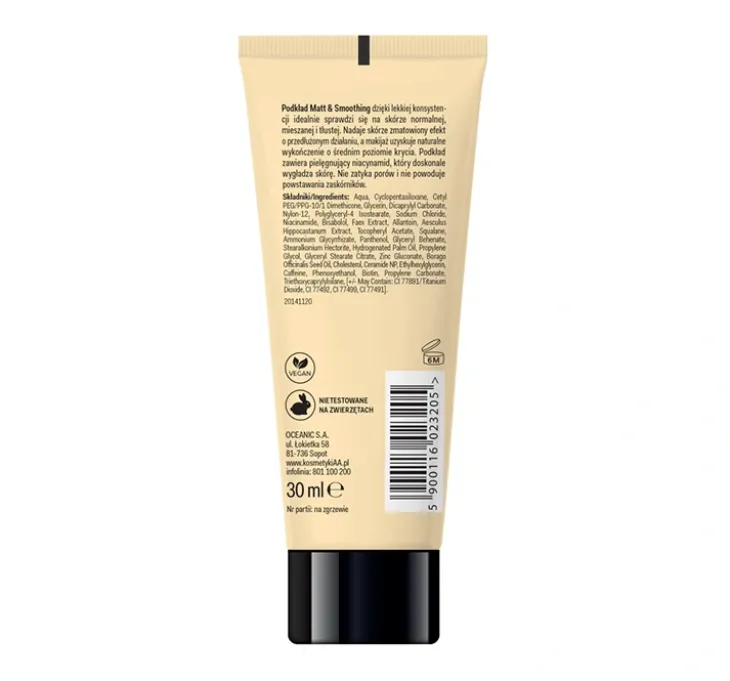 AA Matt&Smoothing matująco-wygładzający podkład do twarzy 105 Sand 30 ml