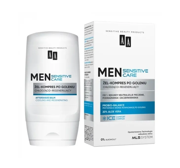 AA Men Sensitive Care chłodząco-regenerujący żel-kompres po goleniu 100 ml