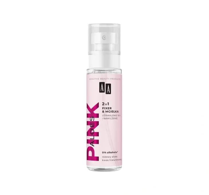 AA Pink Aloes Fixer mgiełka 2w1 do twarzy 100 ml