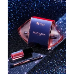 AA Wings Of Color Midnights zestaw prezentowy do makijażu ust konturówka 0,25 g + pomadka 5 ml + kosmetyczka 01 Moon Beige