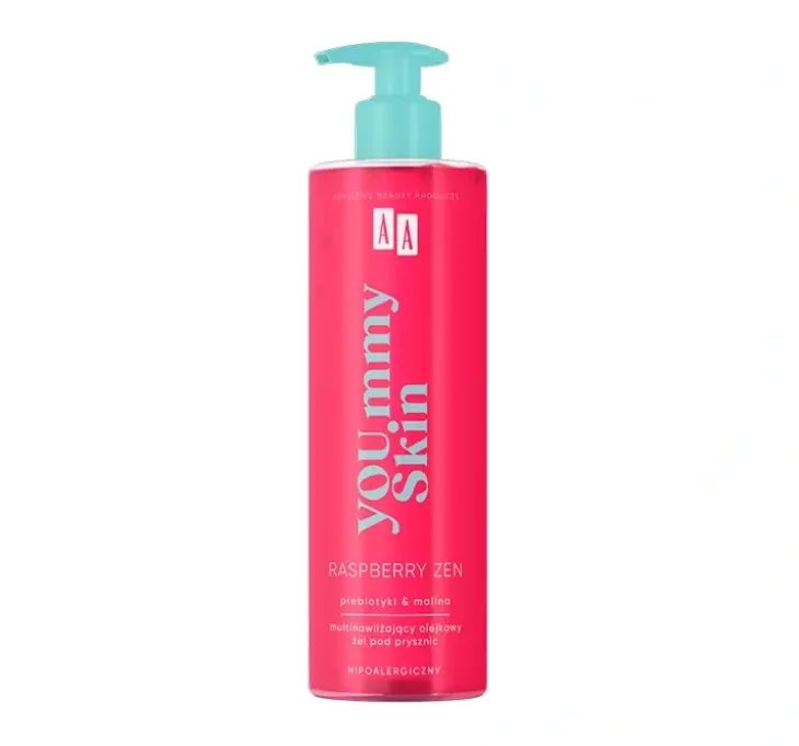 AA You.mmy Skin multinawilżający olejkowy żel pod prysznic Raspberry Zen 400 ml