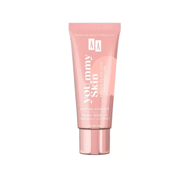 AA You.mmy Skin Peach Flawless Foundation mineralny podkład do twarzy 03 Beige 30 ml