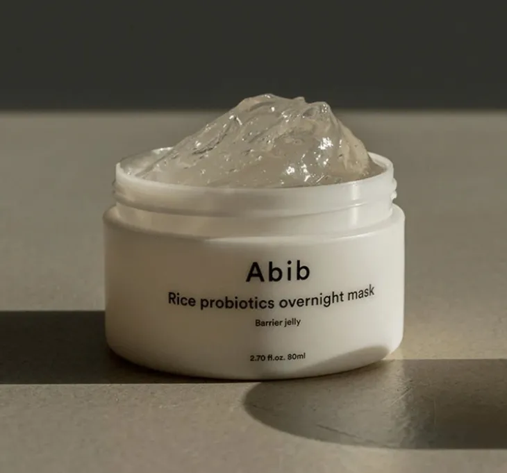 Abib Rice Probiotics Overnight Mask Barrier Jelly maska na noc z probiotykami ryżowymi 80 ml