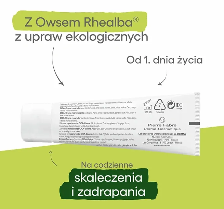 A-Derma Dermalibour+ Cica krem regenerujący do twarzy i ciała 50 ml