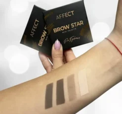 Affect Brow Star mini paleta prasowanych cieni do brwi 4 x 2 g