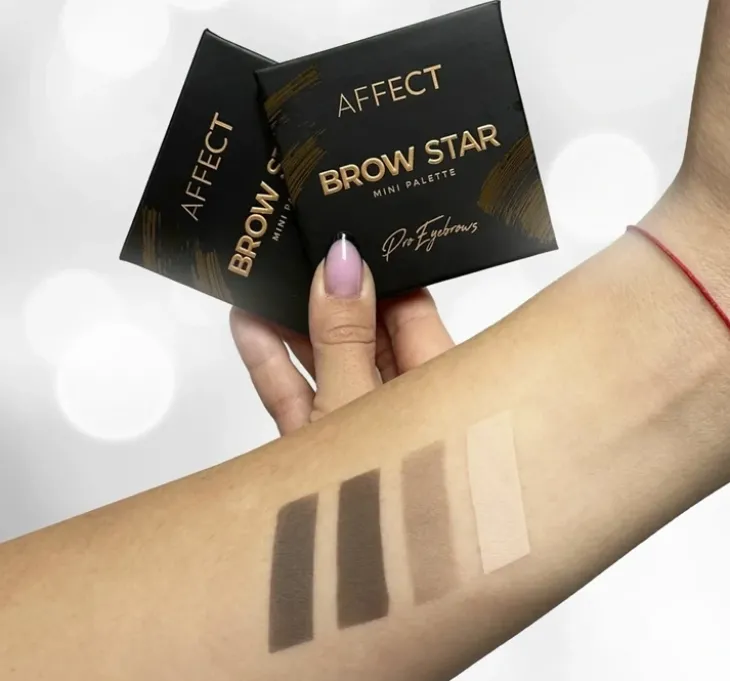 Affect Brow Star mini paleta prasowanych cieni do brwi 4 x 2 g