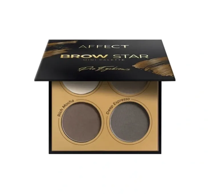 Affect Brow Star mini paleta prasowanych cieni do brwi 4 x 2 g