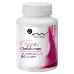 Aliness suplement diety Magnez Chelatowany 650 mg + witamina B6 100 kapsułek