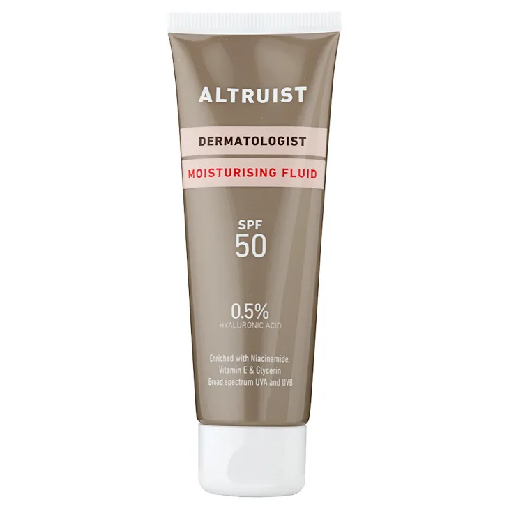 Altruist Dermatologist Moisturising Fluid nawilżający krem do twarzy z kwasem hiluronowym SPF 50 50 ml