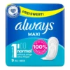 Always Maxi podpaski higieniczne bez skrzydełek 1 Normal 9 sztuk