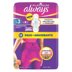 Always Platinum podpaski higieniczne ze skrzydełkami 3 Day&Night 12 sztuk