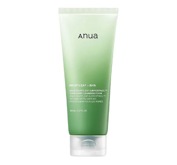 Anua Heartleaf + BHA Quercetinol Pore Deep Cleansing Foam głęboko oczyszczająca pianka do mycia twarzy 150 ml