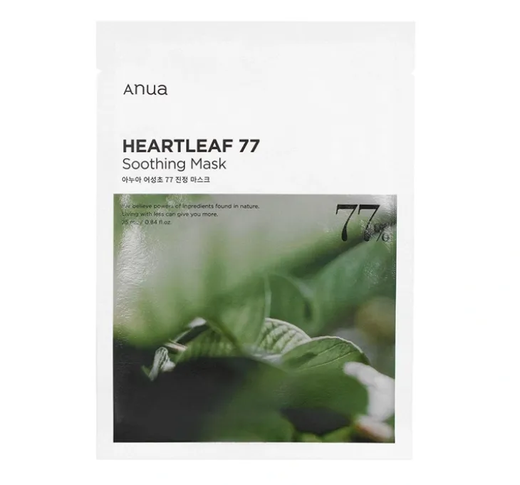 Anua Heartleaf 77 Soothing Mask nawilżająco-kojąca maska w płachcie 25 ml