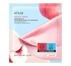 Anua Peach 70 Niacin Brightening Collagen Mask rozjaśniająca maska do twarzy 38 g