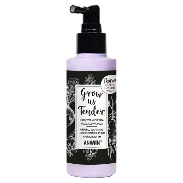 Anwen Grow Us Tender ziołowa wcierka rozgrzewająca do skóry głowy 150 ml