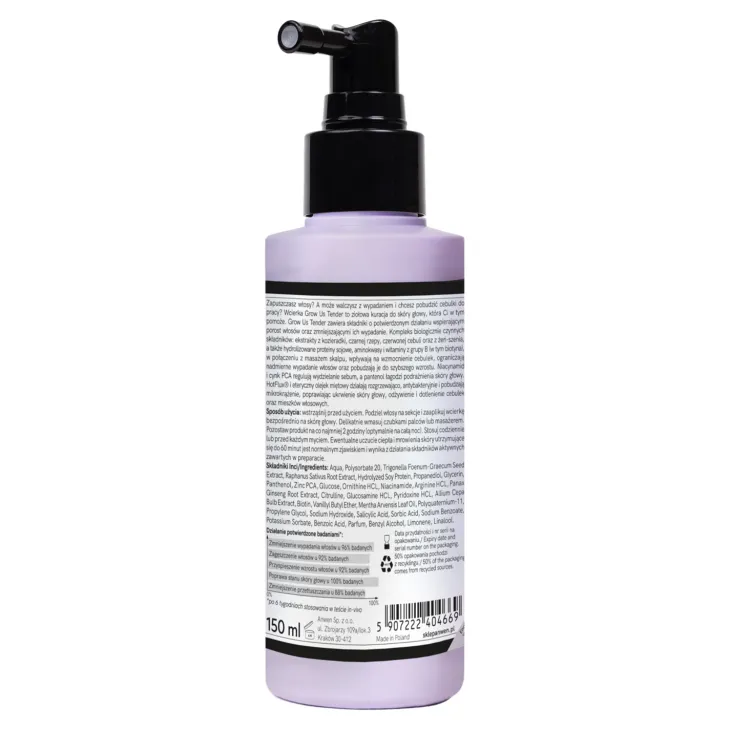 Anwen Grow Us Tender ziołowa wcierka rozgrzewająca do skóry głowy 150 ml