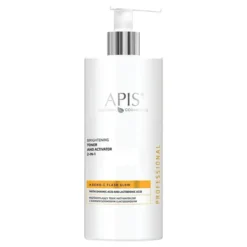 Apis Professional Adeno-C Flash Glow rozświetlający tonik i aktywator 2w1 z kwasem szikimowym 500 ml