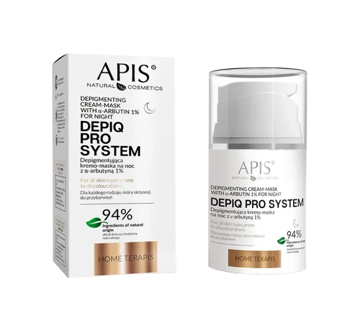 Apis Professional Depiq Pro System depigmentująca kremo-maska do twarzy na noc 50 ml