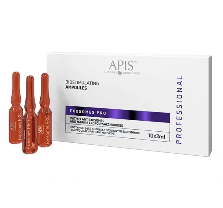 Apis Professional Exosomes Pro biostymulujące ampułki do twarzy z roślinnymi egzosomami 10 x 3 ml