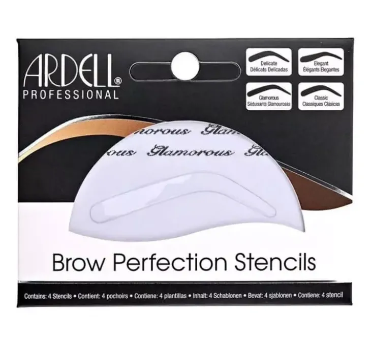 Ardell Brow Perfecting Stencils szablony do stylizacji regulacji brwi 4 sztuki