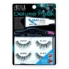 Ardell Deluxe Pack zestaw 2 pary sztucznych rzęs Wispies Black + klej + aplikator