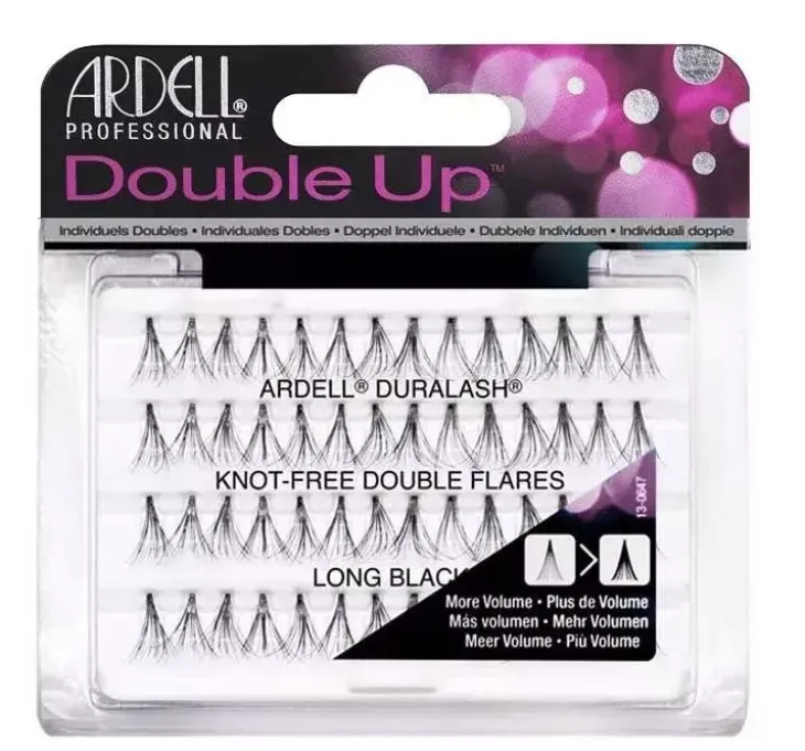 Ardell Double Up sztuczne rzęsy w kępkach bez węzełków Long Black 56 sztuk