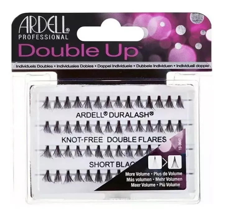 Ardell Double Up sztuczne rzęsy w kępkach bez węzełków Short Black 56 sztuk