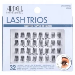 Ardell Lash Trios sztuczne rzęsy w potrójnych kępkach Medium Black 32 sztuki