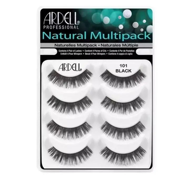 Ardell Natural Multipack sztuczne rzęsy na pasku 101 Demi Black 4 pary