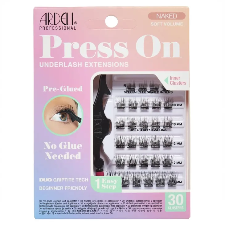 Ardell Press On samoprzylepne kępki rzęs 8-12 mm 30 sztuk + aplikator