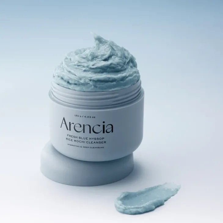 Arencia Fresh Blue Hyssop Rice Mochi Cleanser nawilżająca pasta do mycia twarzy 120 g