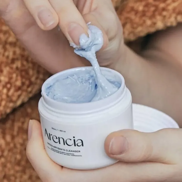 Arencia Fresh Blue Hyssop Rice Mochi Cleanser nawilżająca pasta do mycia twarzy 120 g