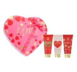Aurora Love time Passion Fruit zestaw prezentowy peeling do ciała 100 ml + balsam do ciała 100 ml + krem do rąk 100 ml