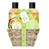 Aurora Mango & Pear zestaw prezentowy żel pod prysznic 250 ml + balsam do ciała 250 ml + sól do kąpieli 70 g + gąbka