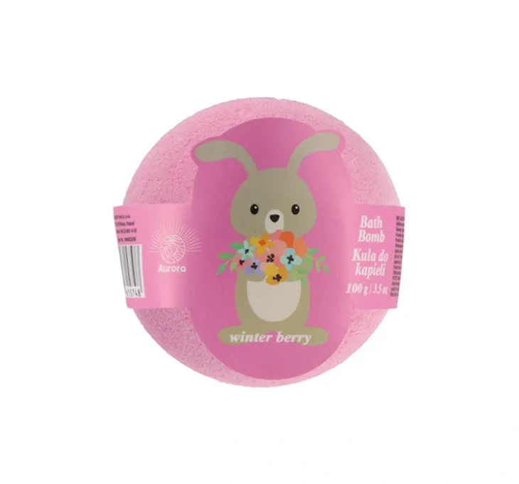 Aurora Winter Berry kula musująca do kąpieli dla dzieci Zajączek 100 g