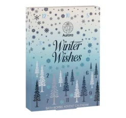 Aurora Winter Wishes Advent Calendar kalendarz adwentowy musujące kule do kąpieli 12 x 30 g