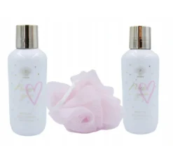 Aurora Xoxo White Tea zestaw prezentowy żel pod prysznic 150 ml + balsam 150 ml + gąbka pod prysznic