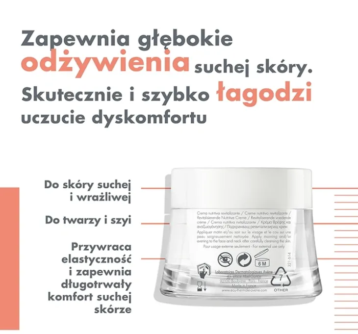 Avène krem rewitalizujący do twarzy 50 ml