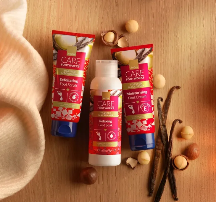 Avon Care FootWorks relaksująca kąpiel do stóp Toasted Macadamia 100 ml