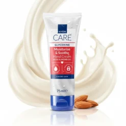 Avon Care Glycerine nawilżająco-wygładzający krem do rąk z olejem ze słodkich migdałów 75 ml