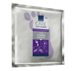 Avon Footworks 3in1 Exfoliating Foot Mask skarpetki złuszczające z kwasem glikolowym i aloesem 2x20 ml