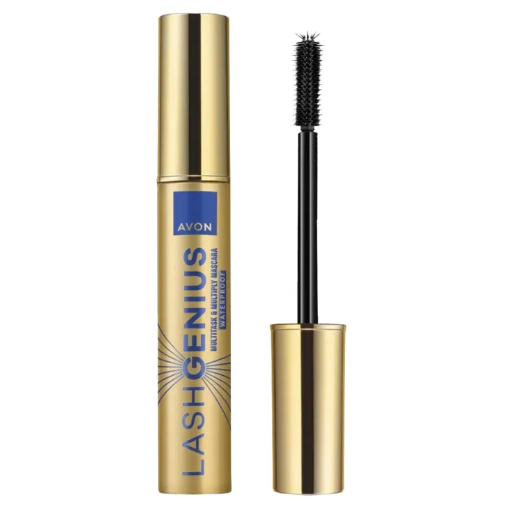 Avon Lash Genius Multitask & Multiply Waterproof Mascara wodoodporny tusz do rzęs Blackest Black 10 ml