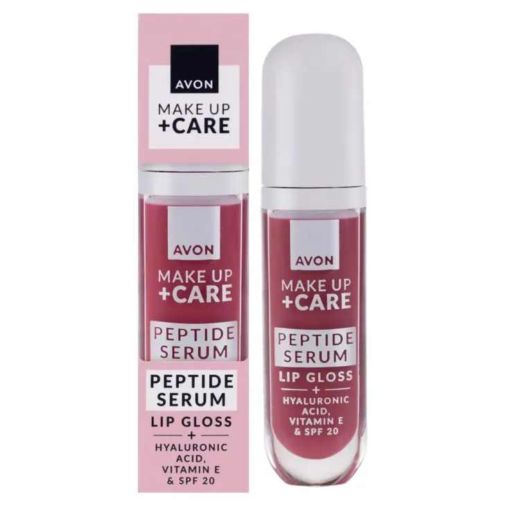 Avon Make Up + Care Peptide Serum błyszczyk-serum do ust z peptydami i SPF20 Mauve Splash 7 ml