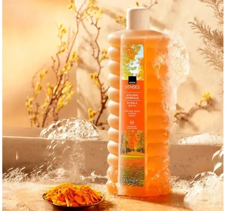 Avon Senses płyn do kąpieli Golden Embrace 1000 ml