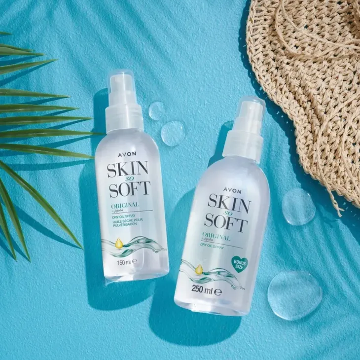 Avon Skin So Soft suchy olejek do ciała w sprayu z olejkiem jojoba 250 ml